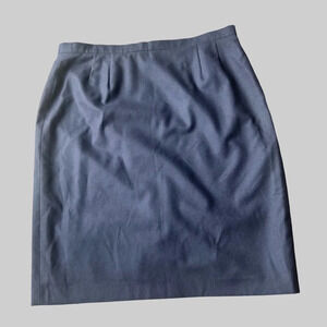 Vintage  Jobis Navy Wool Cashmere Pencil Skirt